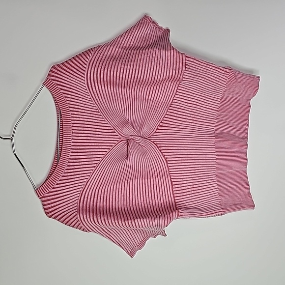 Rio & Rian medium pink short sleeve crop top shirt - Picture 1 of 6
